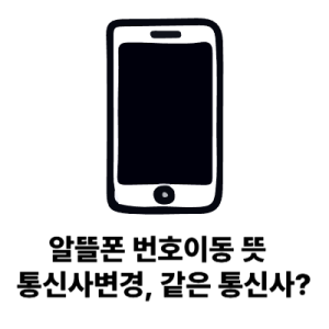알뜰폰 번호이동 뜻 (통신사변경, 같은이통사) 방법 확인