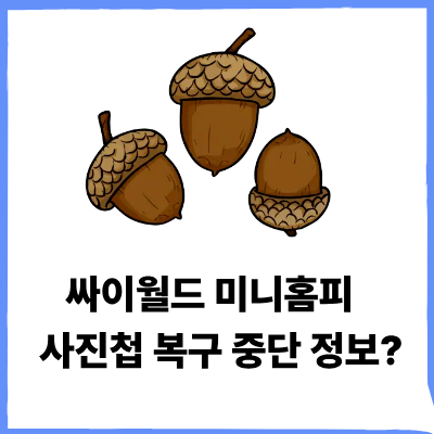 싸이월드 미니홈피 사진첩 복구 중단 정보 알아보기